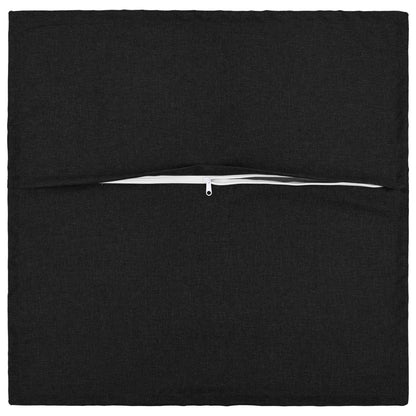 Throw Pillow HOUTEN 70 x 70 cm Faux Linen 2 pcs Black