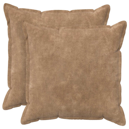 Throw Pillow HOUTEN Microfiber Fleece 2 pcs Taupe 80 cm 80 cm