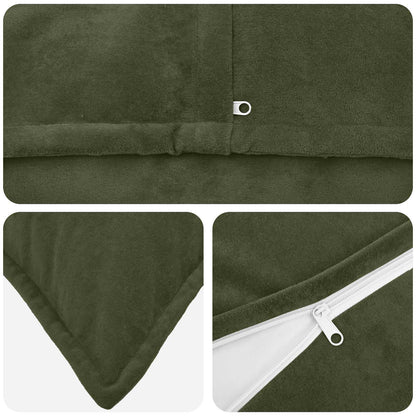 vidaXL Throw Pillow 2 pcs HOUTEN Green 80 x 80 cm Microfiber Fleece 4
