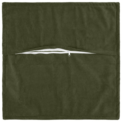 vidaXL Throw Pillow 2 pcs HOUTEN Green 80 x 80 cm Microfiber Fleece 3