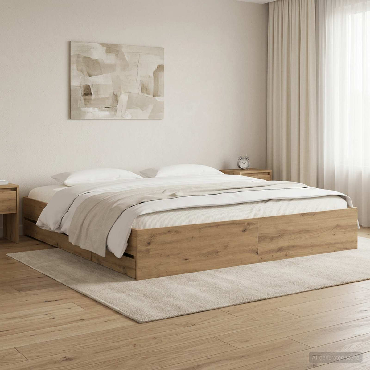 vidaXL Bed Frame with Drawers without Mattress 180x200 cm
