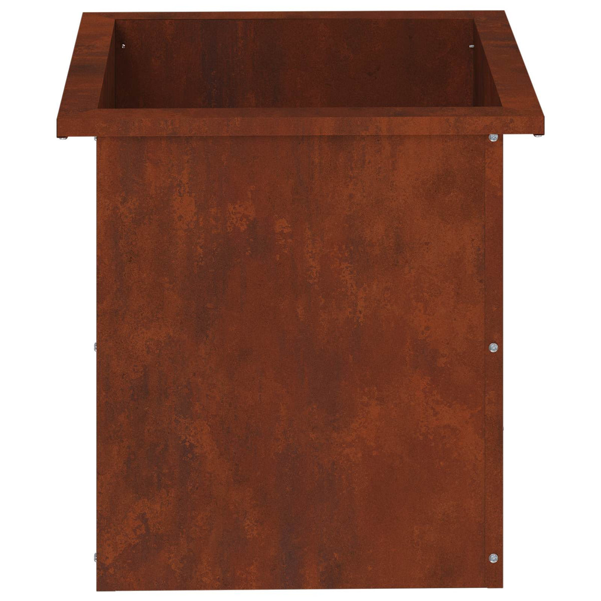 Garden Planter with LED 40 x 40 x 40 cm Steel 2 pcs Weathering steel