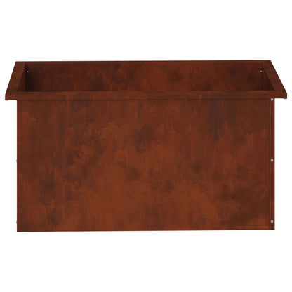 Garden Planter with LED 40 x 80 x 40 cm Steel 2 pcs Weathering steel
