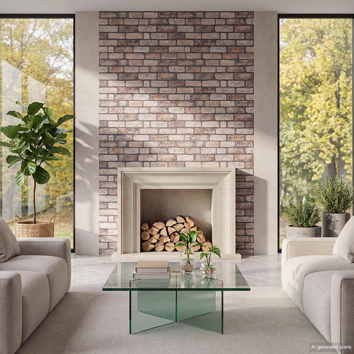 Wall Panels 10 pcs 100 x 50 cm EPS Foam Light brown