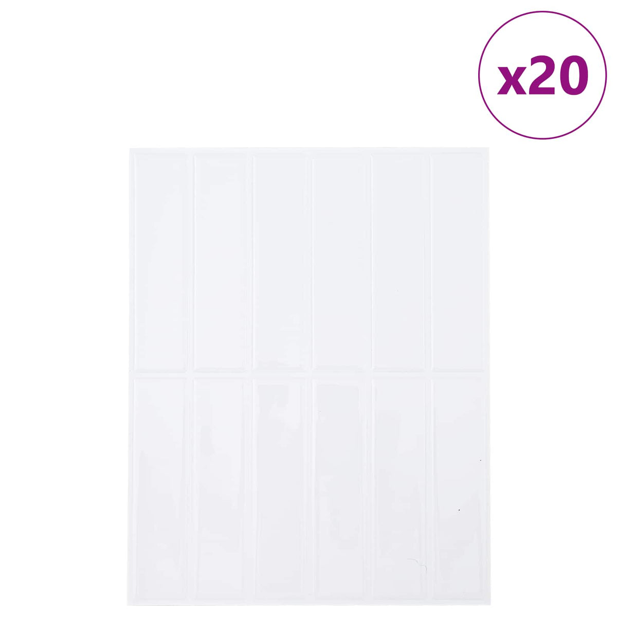 Rectangular Tile 29 x 23 x 0.08 cm White 20