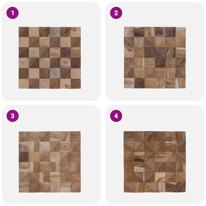Wall Panel 11 pcs 30 x 30 x 2 cm Natural