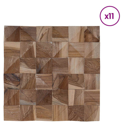 Wall Panel 11 pcs 30 x 30 x 2 cm Natural