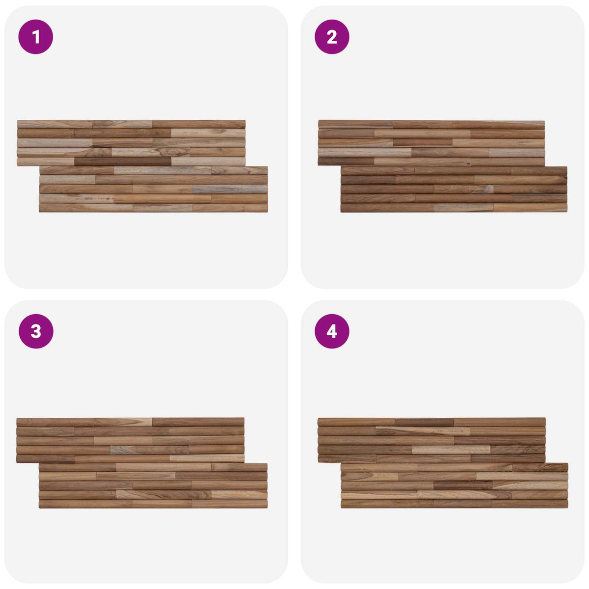 Wall Panel 10 pcs 55 x 20 x 2 cm Natural