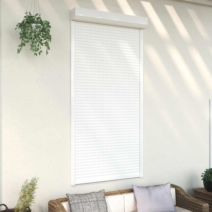 Roller Shutter Aluminium and Polyurethane White 110 cm 220 cm