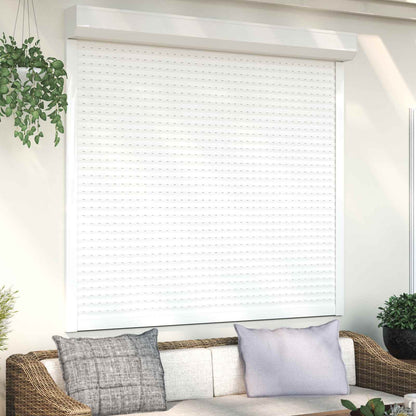 Roller Shutter Aluminium and Polyurethane White 160 cm 150 cm
