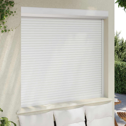 Roller Shutter Aluminium and Polyurethane White 160 cm 150 cm