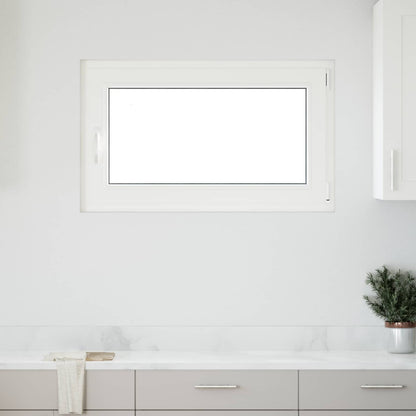 Basement Window Internal Colour RISOR 50 x 50 cm Tilting and Turn Right White Three-layer 100 cm 70 cm