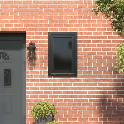 Basement Window Internal Colour White RISOR 80 x 50 cm Tilting and Turn Right Anthracite Two-layer 60 cm 90 cm