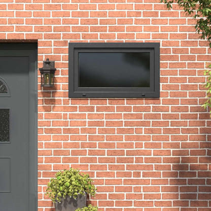 Basement Window Internal Colour White RISOR 80 x 50 cm Tilting and Turn Right Anthracite Two-layer 100 cm 70 cm