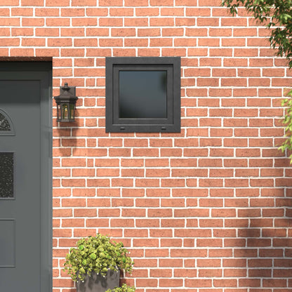 Basement Window Internal Colour White RISOR 60 x 60 cm Tilting and Turn Right Anthracite Three-layer 60 cm 60 cm