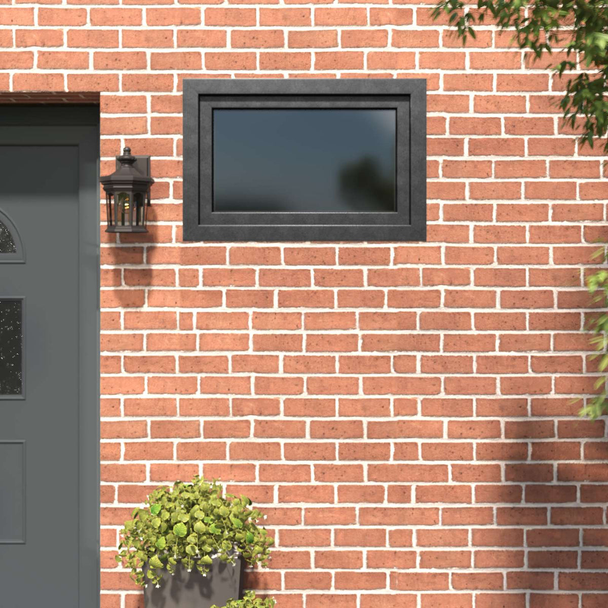 Basement Window Internal Colour White RISOR Tilting Turn Right Anthracite Three-layer