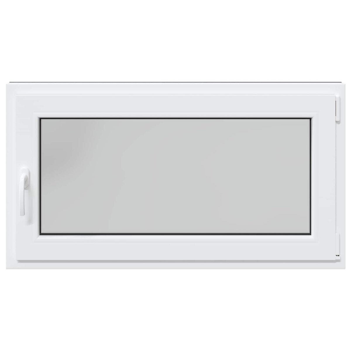 Basement Window Internal Colour White RISOR 60 x 60 cm Tilting and Turn Right Anthracite Three-layer 110 cm 70 cm