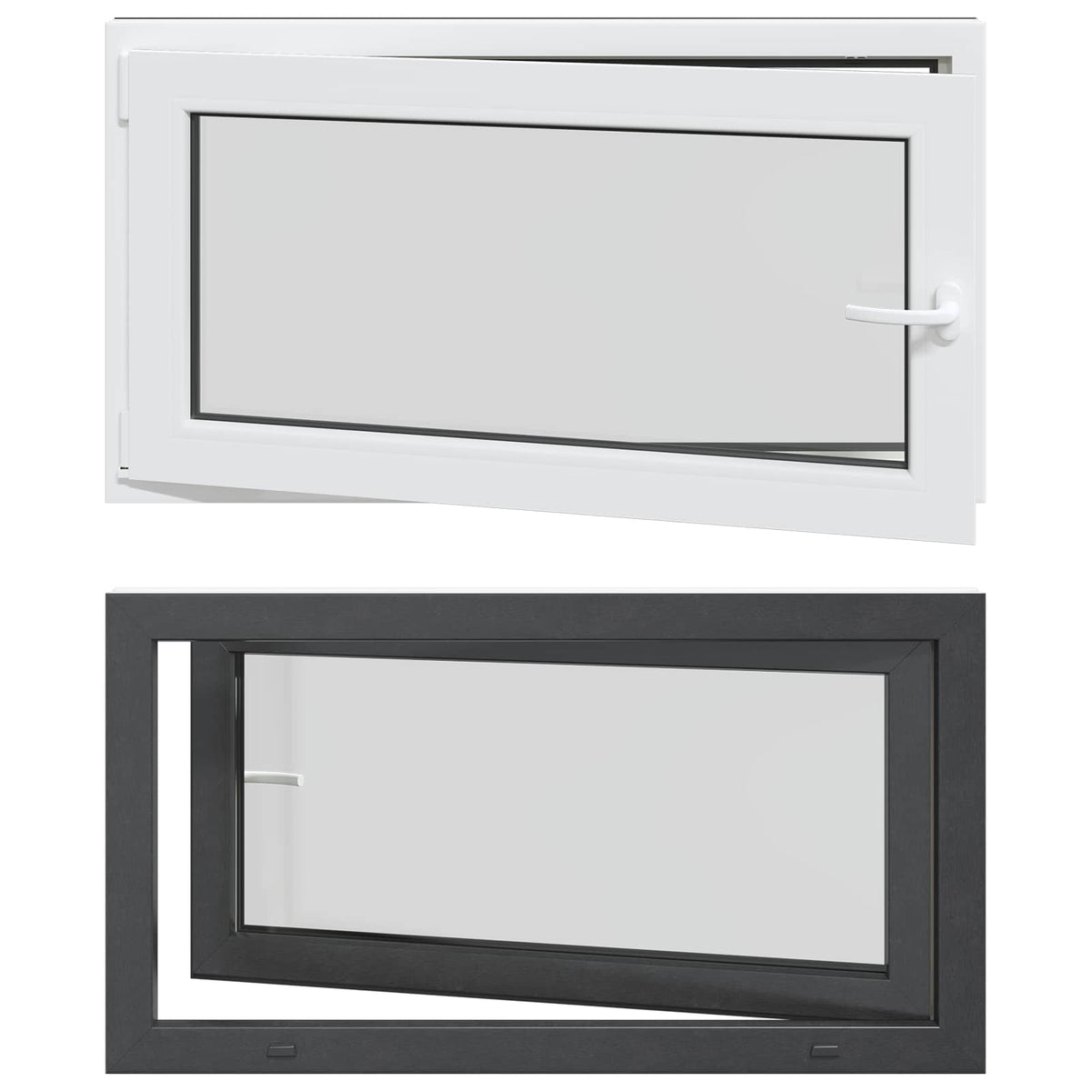 vidaXL Basement Window Internal Colour White RISOR 110 x 70 cm 2