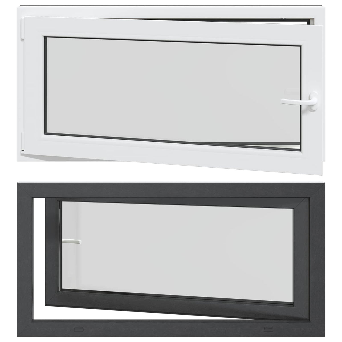 vidaXL Basement Window Internal Colour White RISOR 120 x 60 cm 2