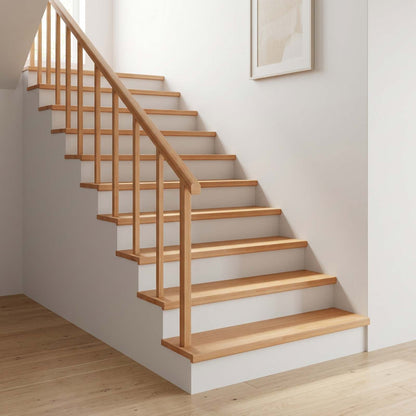 vidaXL Stair Treads Solid Beech Wood Depth 25 cm 12 pcs Natural