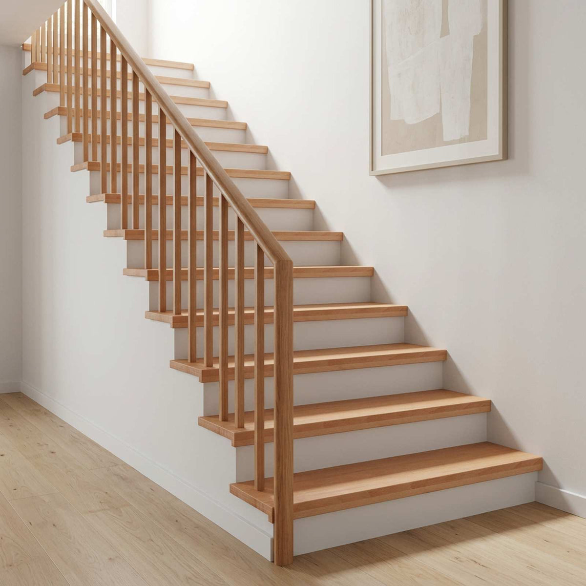 vidaXL Stair Treads 8 pcs 90 x 30 x 2 cm Natural Solid Beech Wood 1