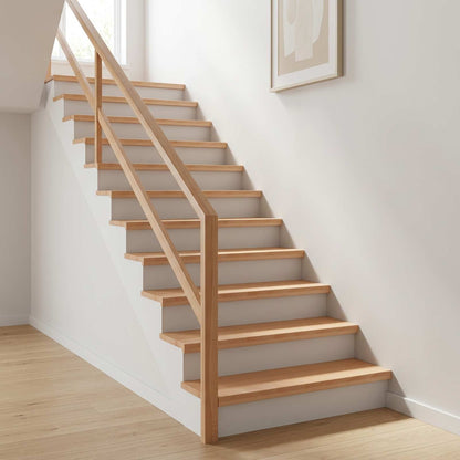 vidaXL Stair Treads 8 pcs 100 x 30 x 2 cm Natural Solid Beech Wood 1