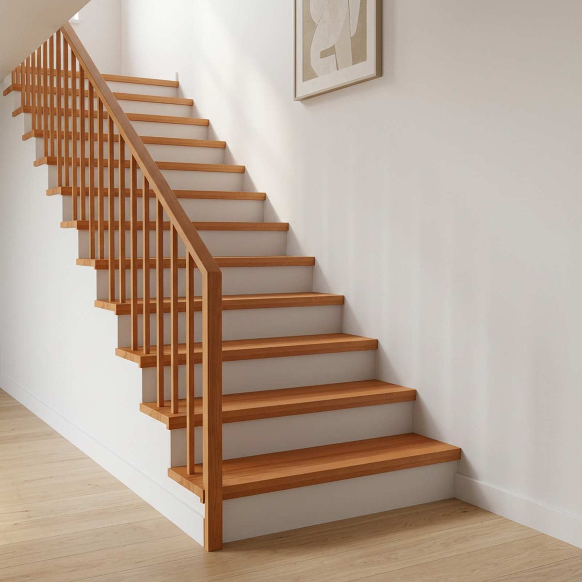 vidaXL Stair Treads 8 pcs 90 x 25 x 2 cm Light Brown Solid Beech Wood 1