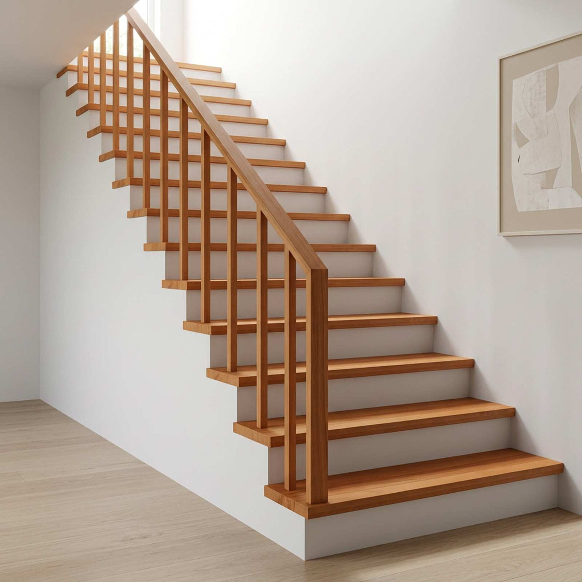 vidaXL Stair Treads 8 pcs 80 x 30 x 2 cm Light Brown Solid Beech Wood 1
