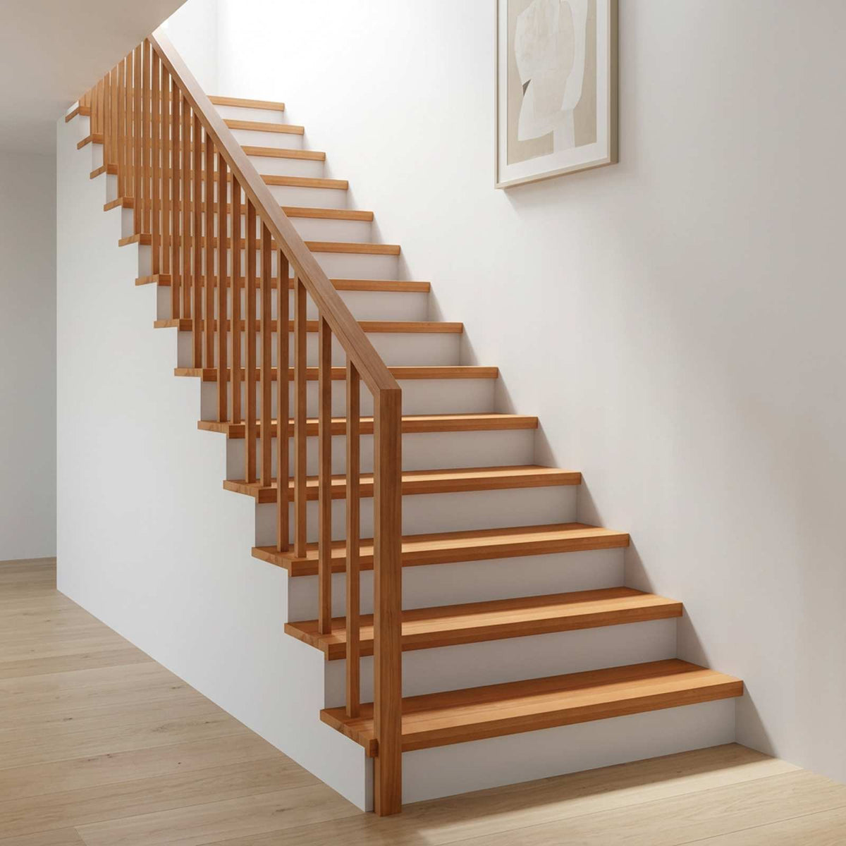 Stair Treads Solid Beech Wood Depth 30 cm 4 Light brown 110 cm