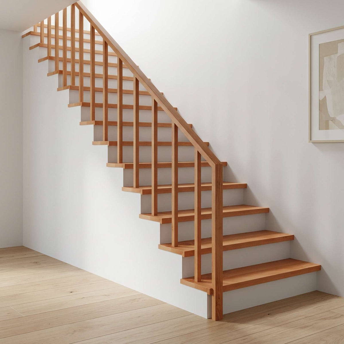 vidaXL Stair Treads 8 pcs 100 x 25 x 2 cm Varnish Solid Beech Wood 1
