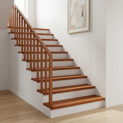 vidaXL Stair Treads 8 pcs 90 x 25 x 2 cm Brown Solid Beech Wood 1