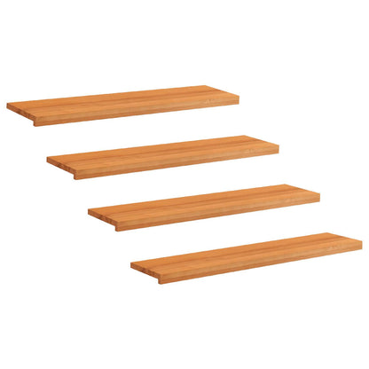 vidaXL Stair Treads 4 pcs 110 x 30 x 2 cm Light Brown Solid Beech Wood 1