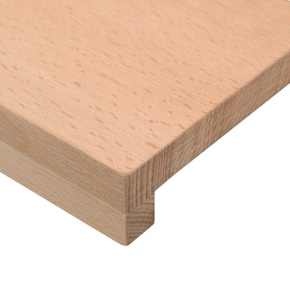 vidaXL Stair Treads 8 pcs 90 x 25 x 2 cm Natural Solid Beech Wood 5