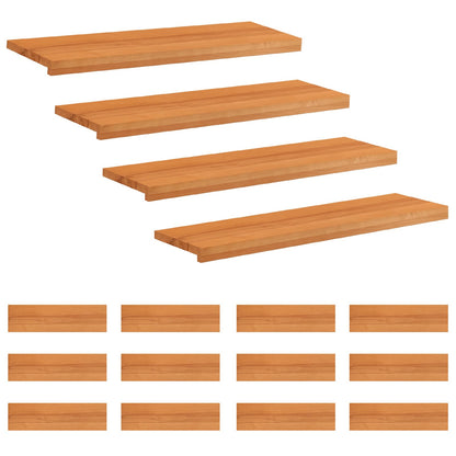 Stair Treads Depth 25 cm 16 pcs Light Brown 90 cm