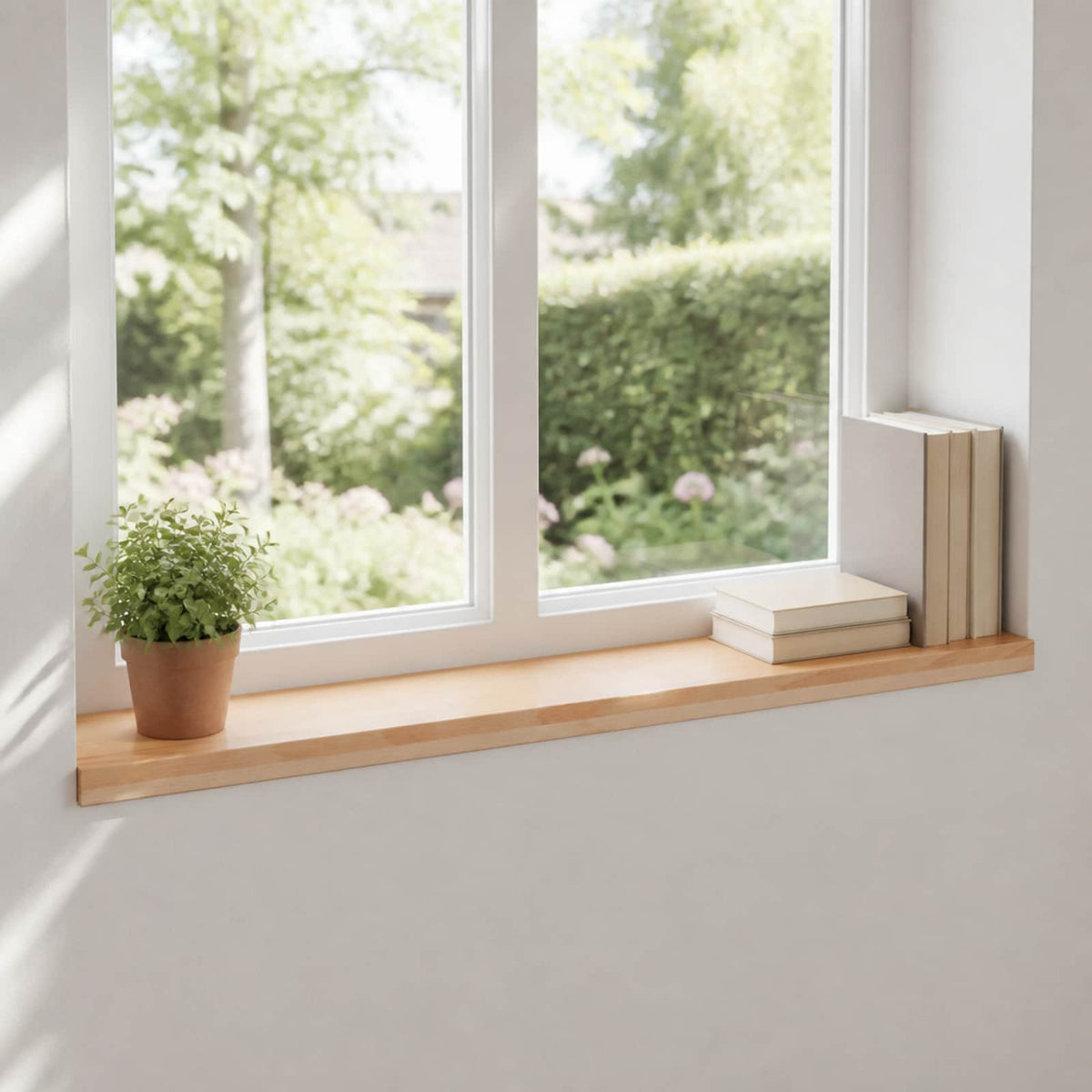 Window Sills 2 pcs Solid Beech Wood Depth 20 cm Natural 70 cm