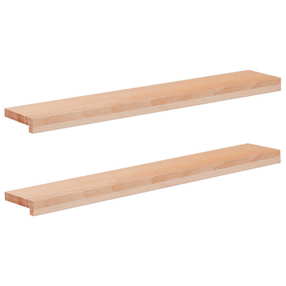 Window Sills 2 pcs Solid Beech Wood Depth 20 cm Natural 90 cm