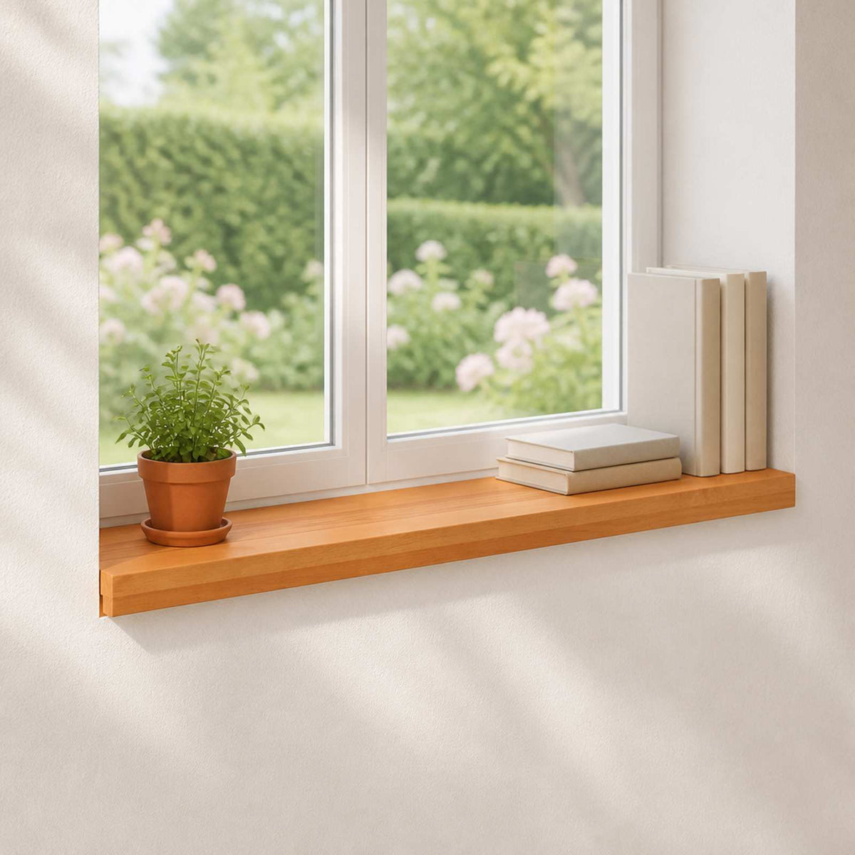 Window Sills 2 pcs Solid Beech Wood Depth 25 cm Light Brown 70 cm