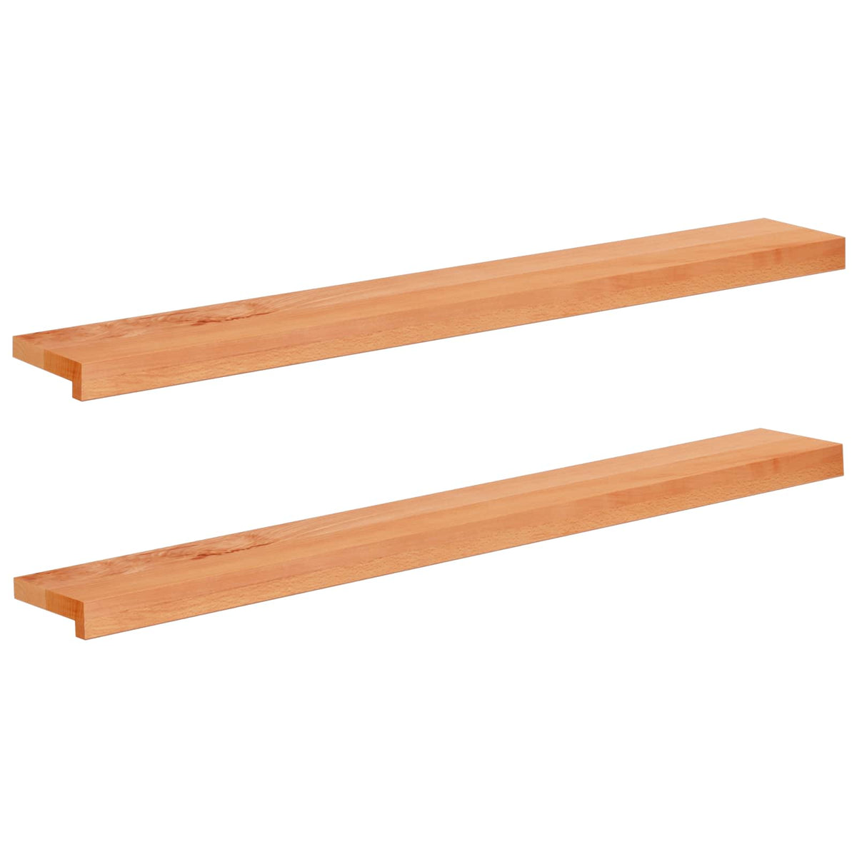 Window Sills 2 pcs Solid Beech Wood Depth 15 cm Varnish 120 cm