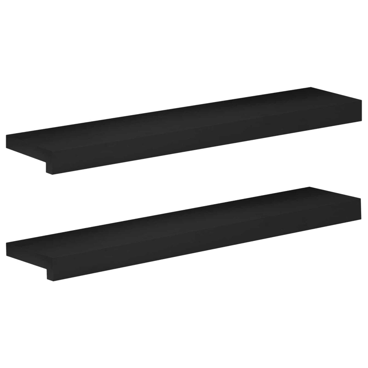 Window Sills 2 pcs Solid Beech Wood Depth 15 cm Black 70 cm
