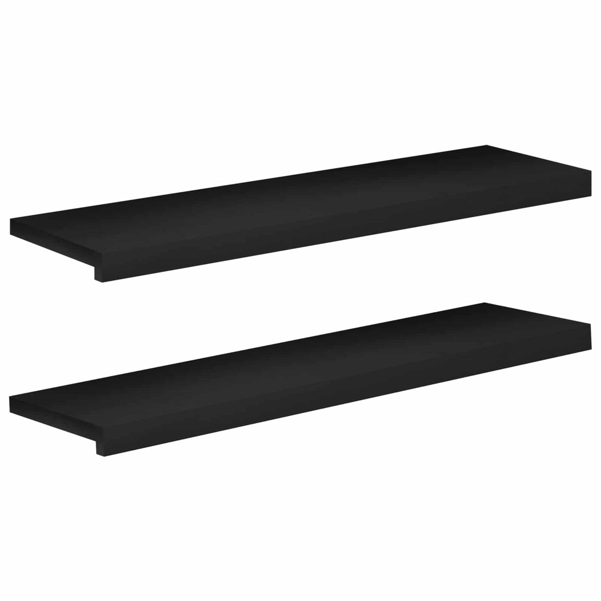 Window Sills 2 pcs Solid Beech Wood Depth 30 cm Black 90 cm