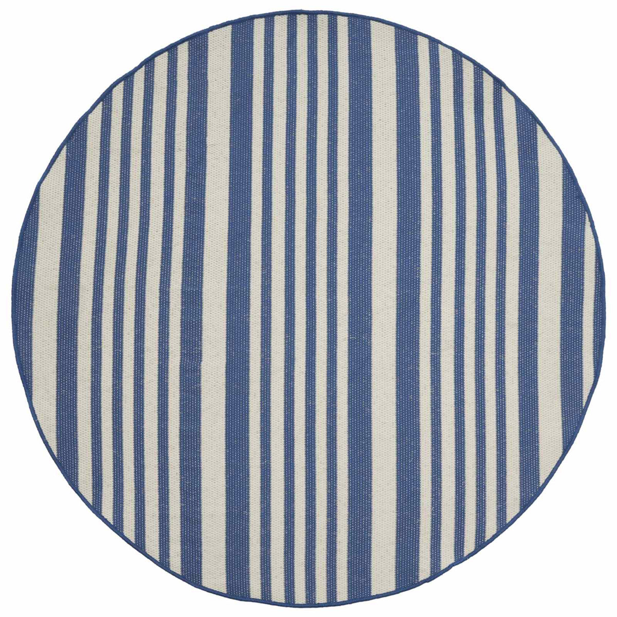vidaXL In- and Outdoor Rug OLITE Natural and Navy Blue Ø 160cm 100% PP 4