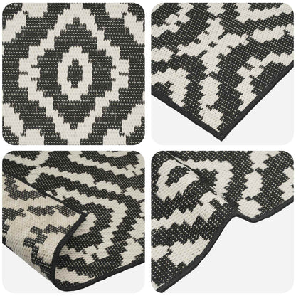 vidaXL Area Rug Natural and Black 200 x 290 cm PET 4