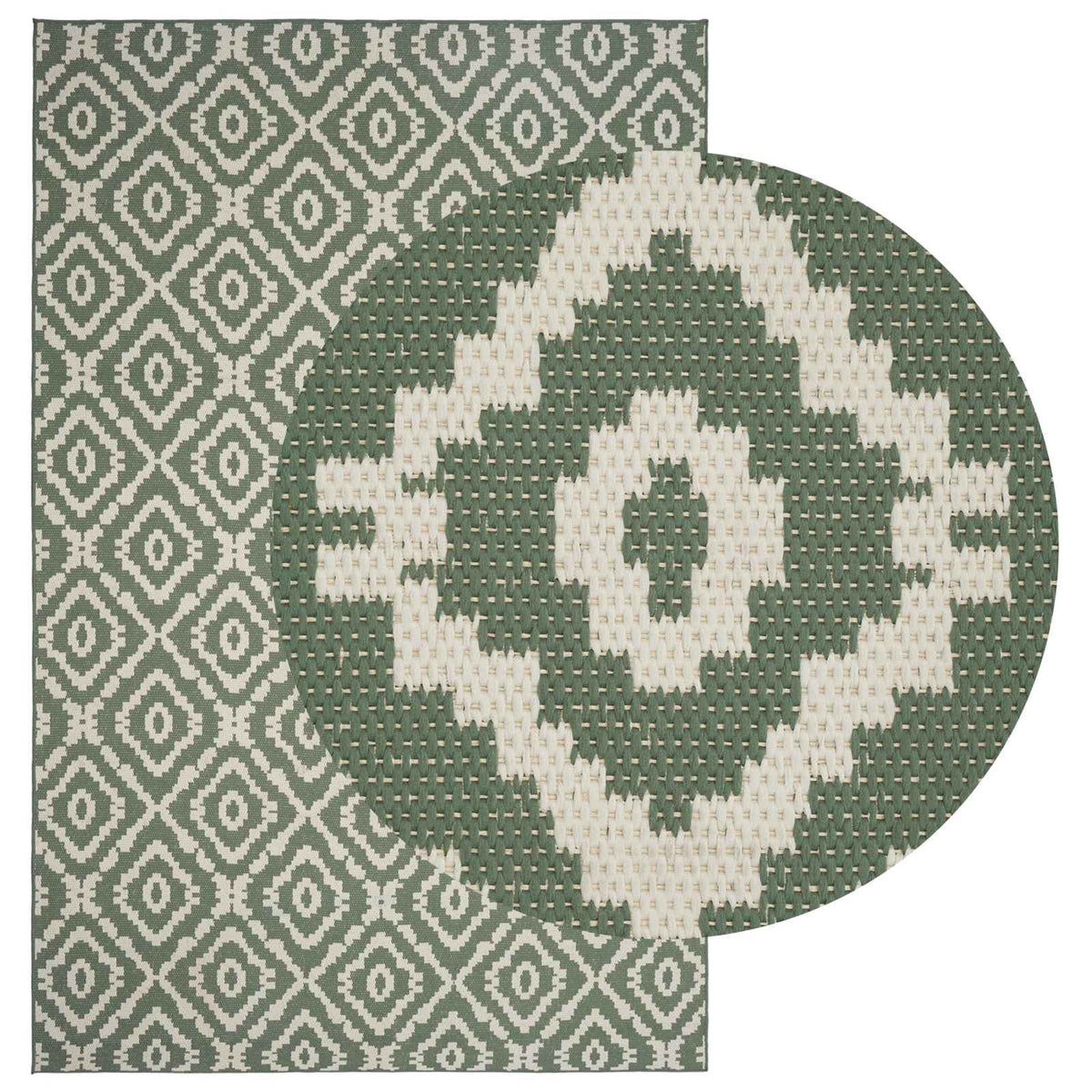 vidaXL In- and Outdoor Rug OLITE Natural and Green 160 x 230 cm 2