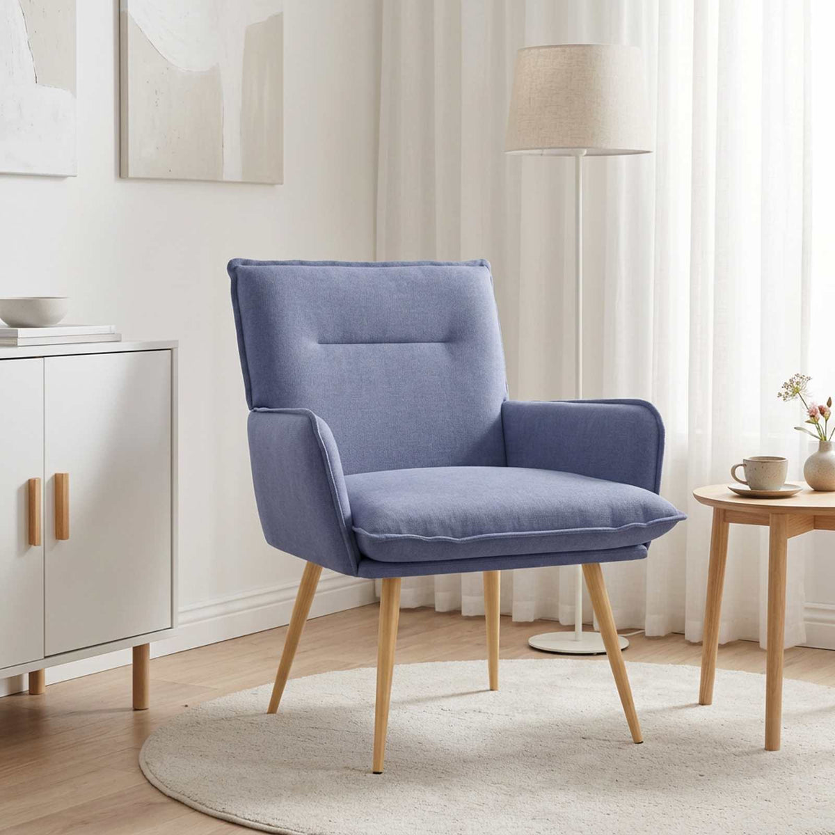 Armchair Fabric Jeans blue