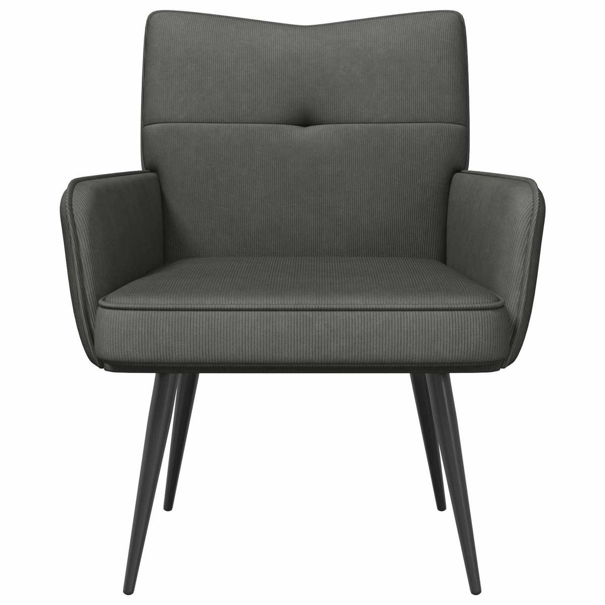 Armchair Corduroy Fabric Dark grey