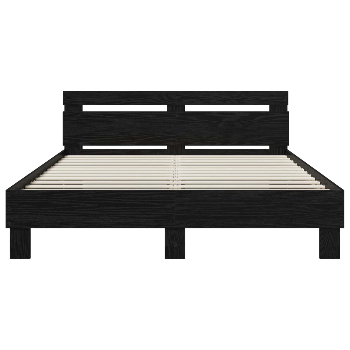 Bed Frame without Mattress 120x190 cm Black oak