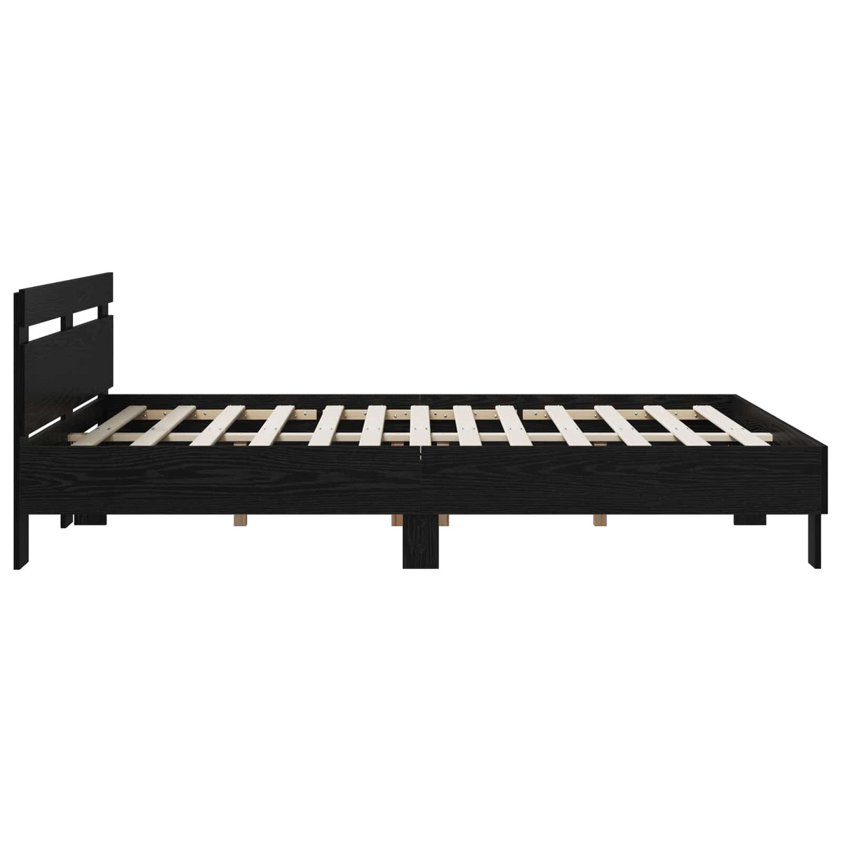 Bed Frame without Mattress 120x190 cm Black oak
