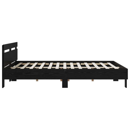 Bed Frame without Mattress 120x190 cm Black oak