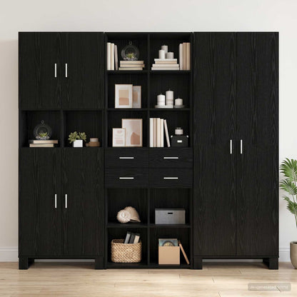 Highboard 70x42.5x185 cm Engineered Wood Black oak