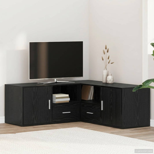 Corner Cabinet 200x40x45 cm Engineered Wood Black oak